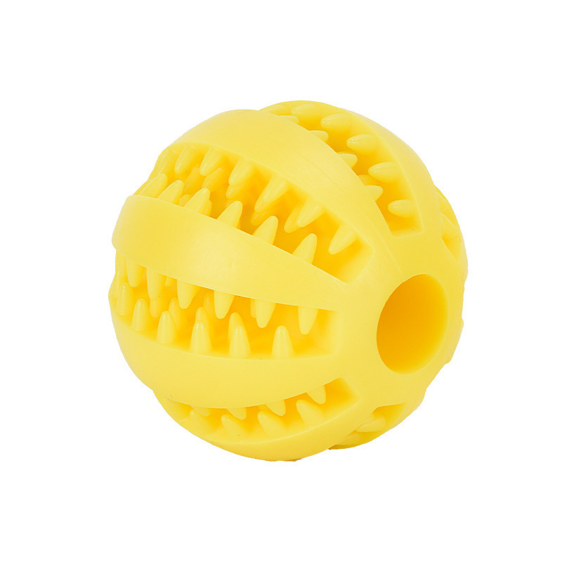 Pelota de goma elástica antiestrés con forma de sandía espinosa para perros, juguete dental y dispensador de comida para mascotas