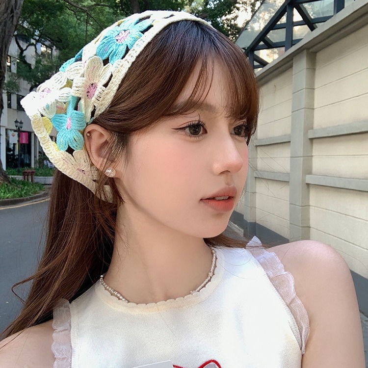 Dopamina transfronteriza Daisy toallas triangulares de punto caliente viaje dulce encantador pañuelo de estilo mujer