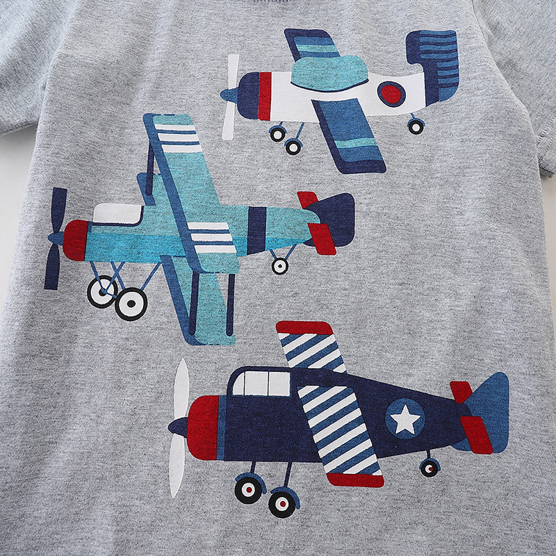 26 camisetas de manga corta para niños, estilo europeo y americano, de algodón tejido, nuevo estilo de verano, camisetas de cuello redondo para niños, diseño de dibujos animados, venta al por mayor de una sola pieza. image 6