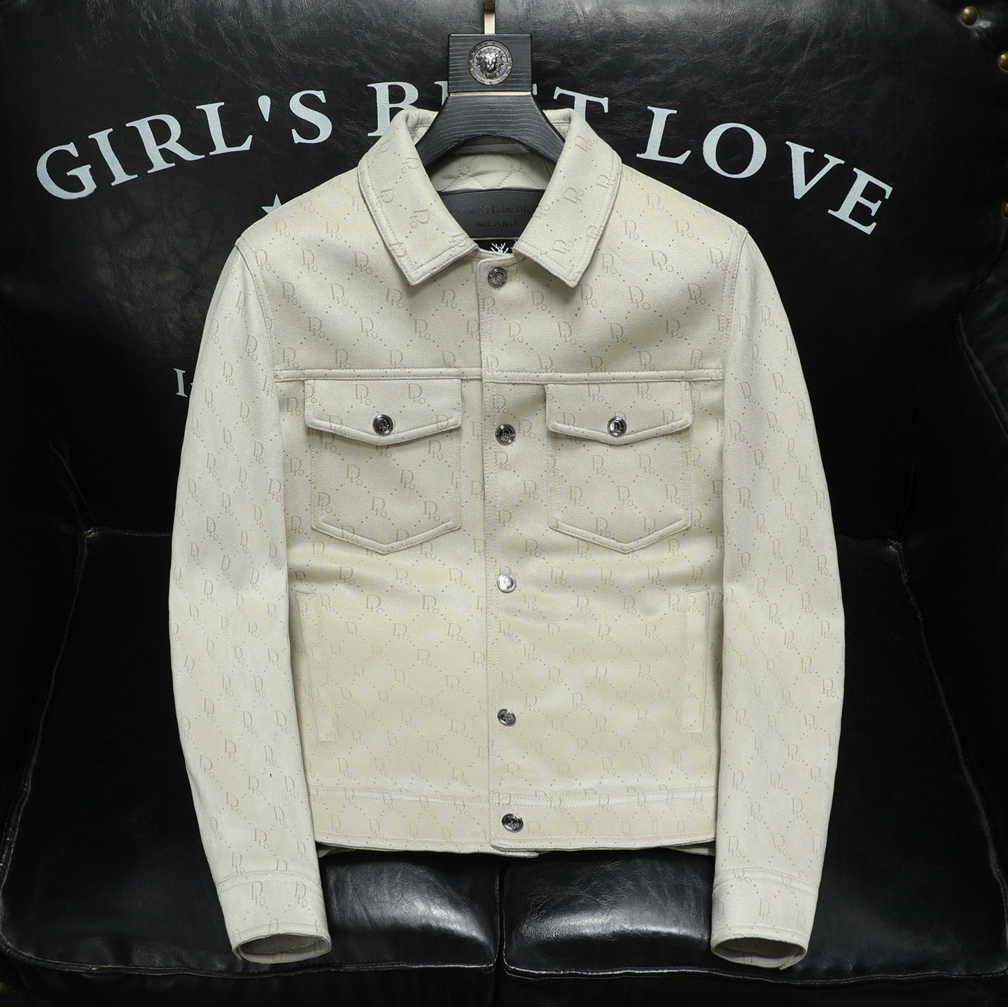 2025年冬季新款韩版修身提花立领休闲棉衣男士时尚个性外套