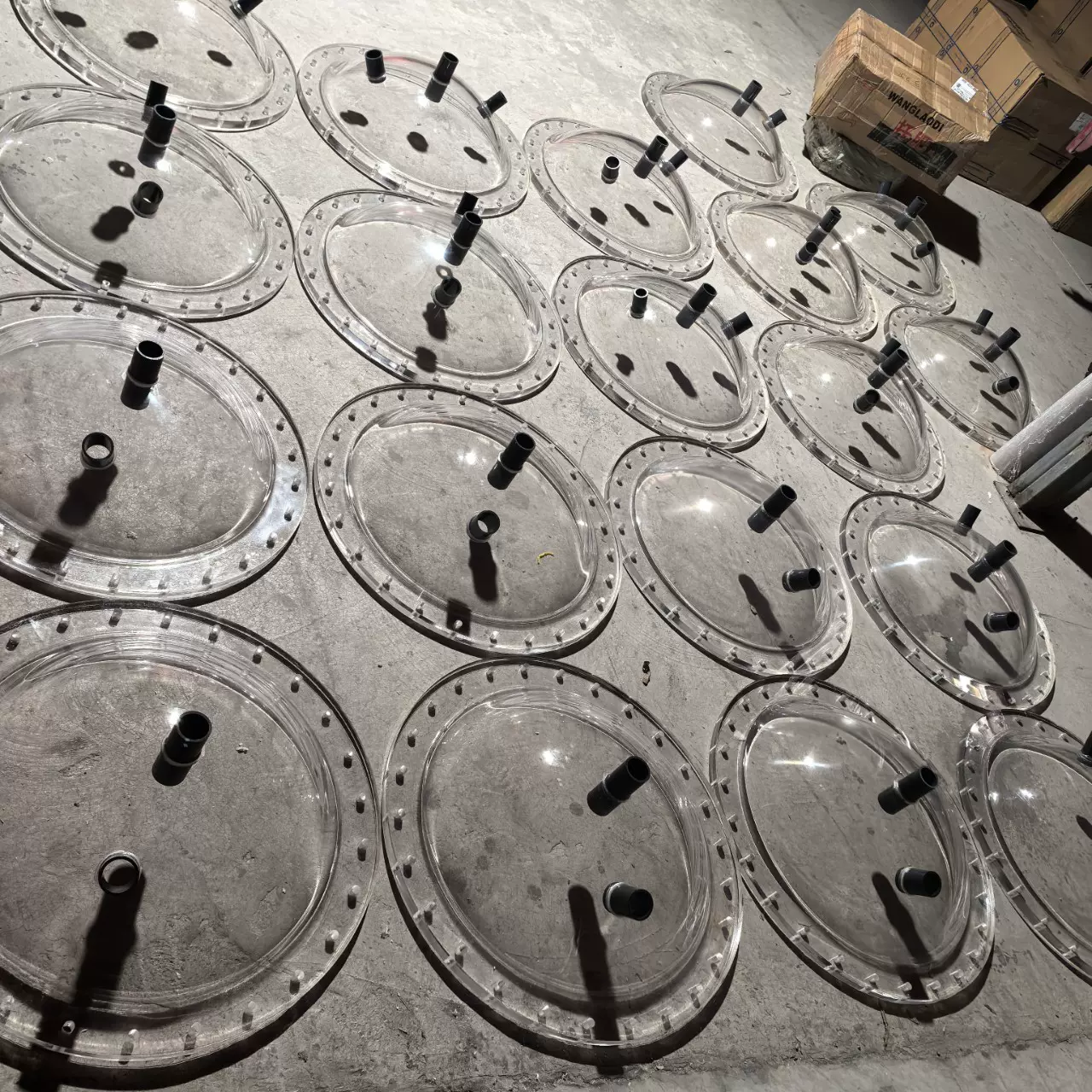 厂家生产亚克力管 制品加工 弯管 法兰 喇叭管 刻度管 半球 耐压