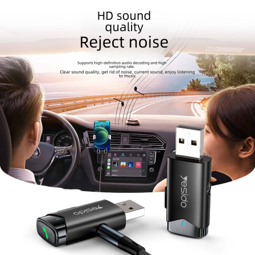 USB car Bluetooth AUX player Bluetooth 5.0 dual-mode hands-free calling audio phone adapter wholesale