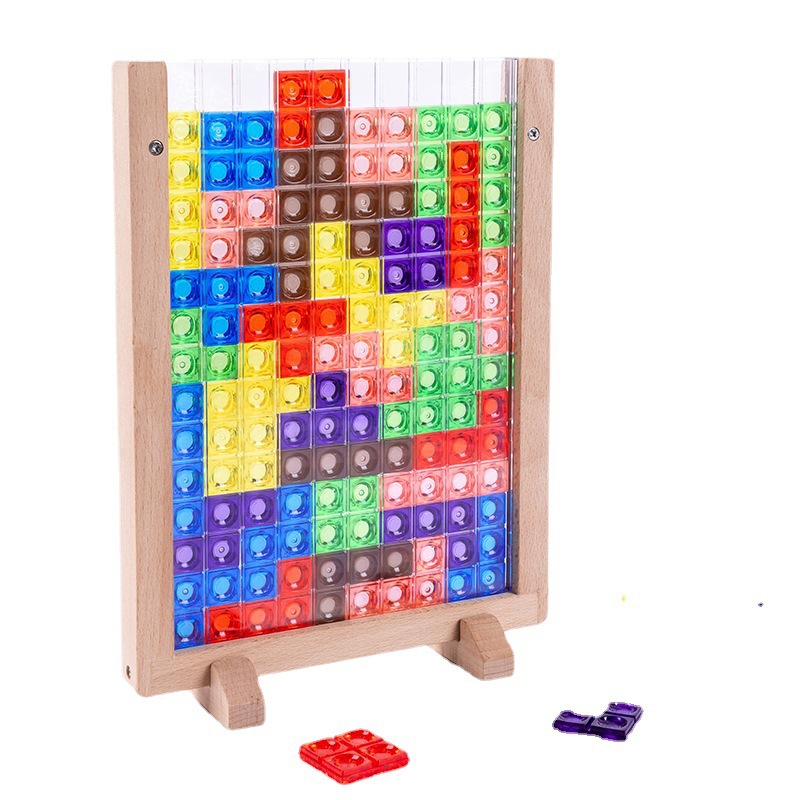 Manufacturers direct sales of children 3d three-dimensional Tetris crystal texture puzzle children logical thinking puzzle toys