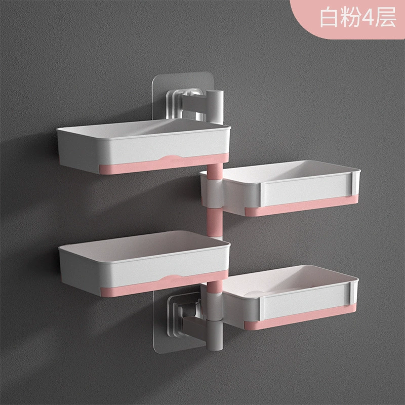 蔺洁 Rotating soap box New Creative Creative Creative Soap Box Bathroom Bathroom multi -layer drain rack for bathroom