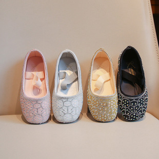 2024 Summer New Arrival Bow Lady Girl Princess Girl Baby Princess Shoes Leather Shoes Dance Performance