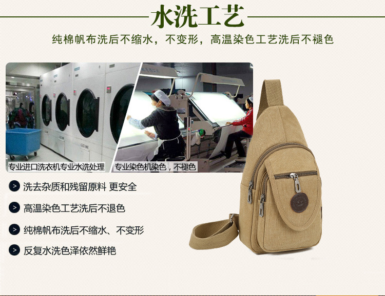 New men's chest bags, Korean-style single-shoulder bags, crossbody bags, men's and women's backpacks, Korean-style casual canvas bags, wholesale from manufacturers undefined