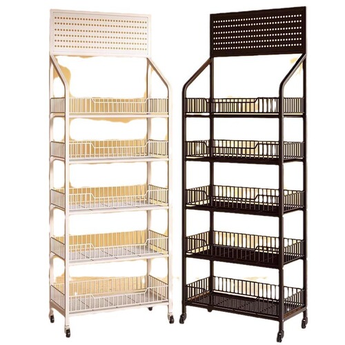 Snack Multi-layer Storage Rack Supermarket Shelf Convenience Store Mobile Display Stand Beverage Food Toys Hua Geng