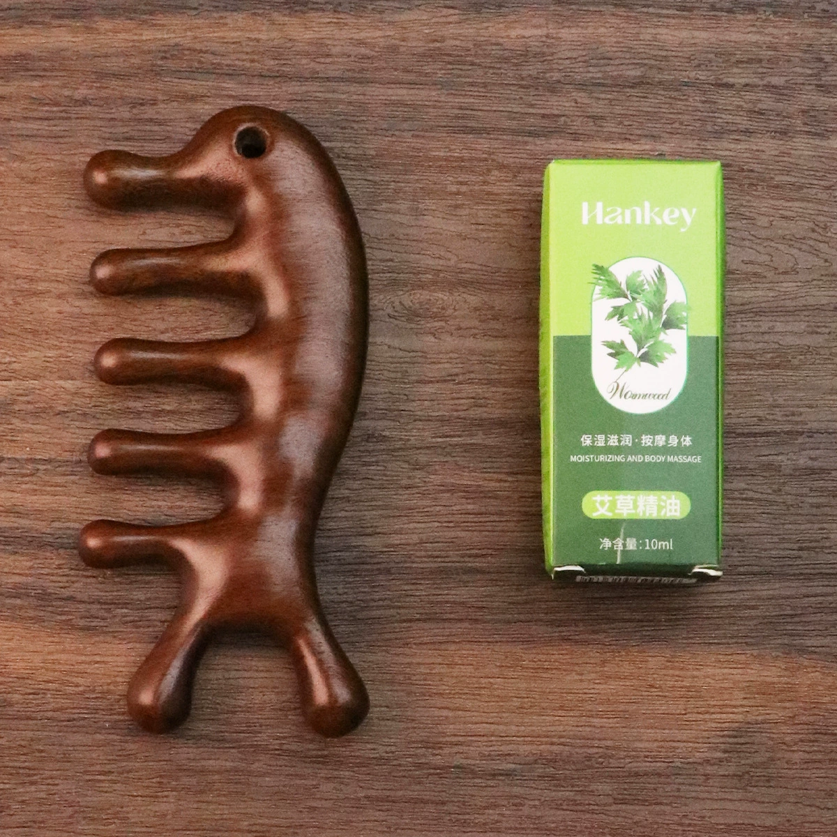 Massager sandalwood, universal brush, gift box