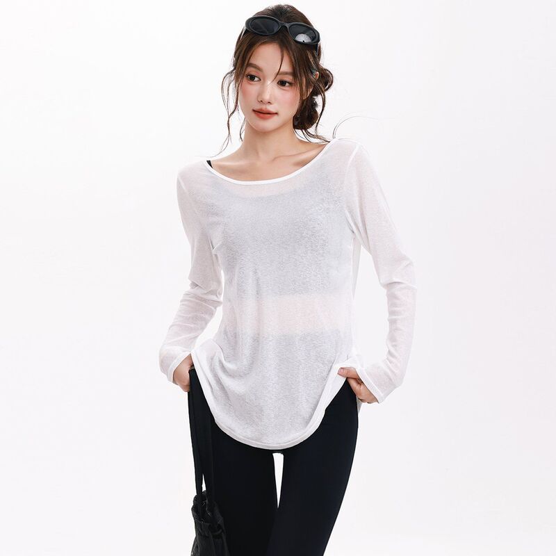 Yoga Long-Sleeved T-Shirt for Women, Loose Round Neck Cross-Cutout Blouse Top for Export, Cross-Border Trade, Southeast Asia, European and American Style Yoga Long-Sleeved T-Shirt for Women, Loose Round Neck Cross-Cutout Blouse Top for Export, Cross-Border Trade, Southeast Asia, European and American Style