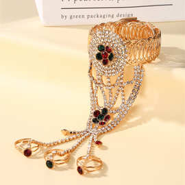 新款肚皮舞服装饰品印度舞演出配饰首饰戒指手链手环舞蹈表演指环