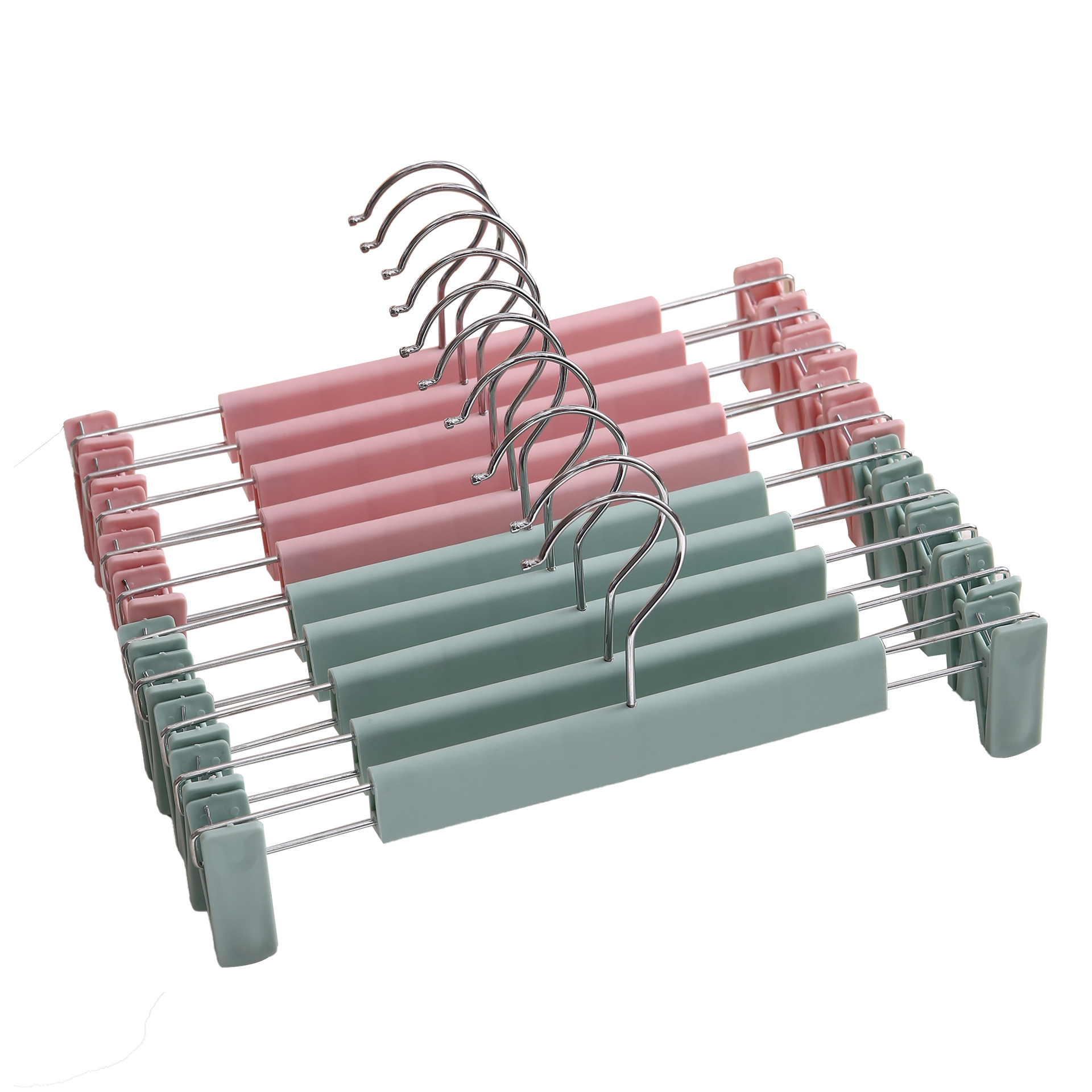 Fuerte sin costuras pantalones esmerilados clip de rack JK pantalones clip de ropa de secado hogar estudiante percha pantalones clip de plástico al por mayor