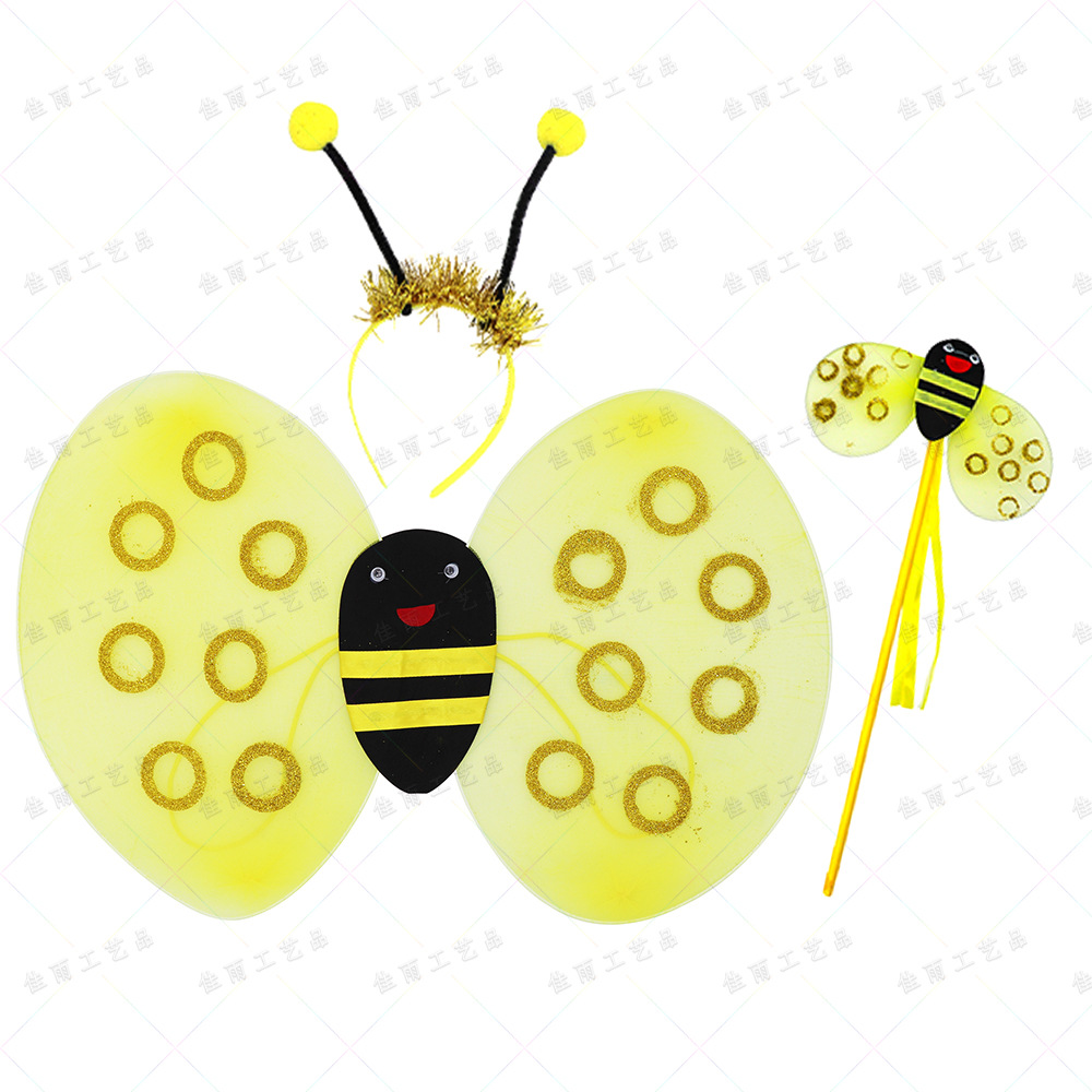 Jiayu Liuyi Children's Little Bee Wings Accesorios Little Ladybug Juego de cuatro piezas Cute Princess Falda Ropa al por mayor