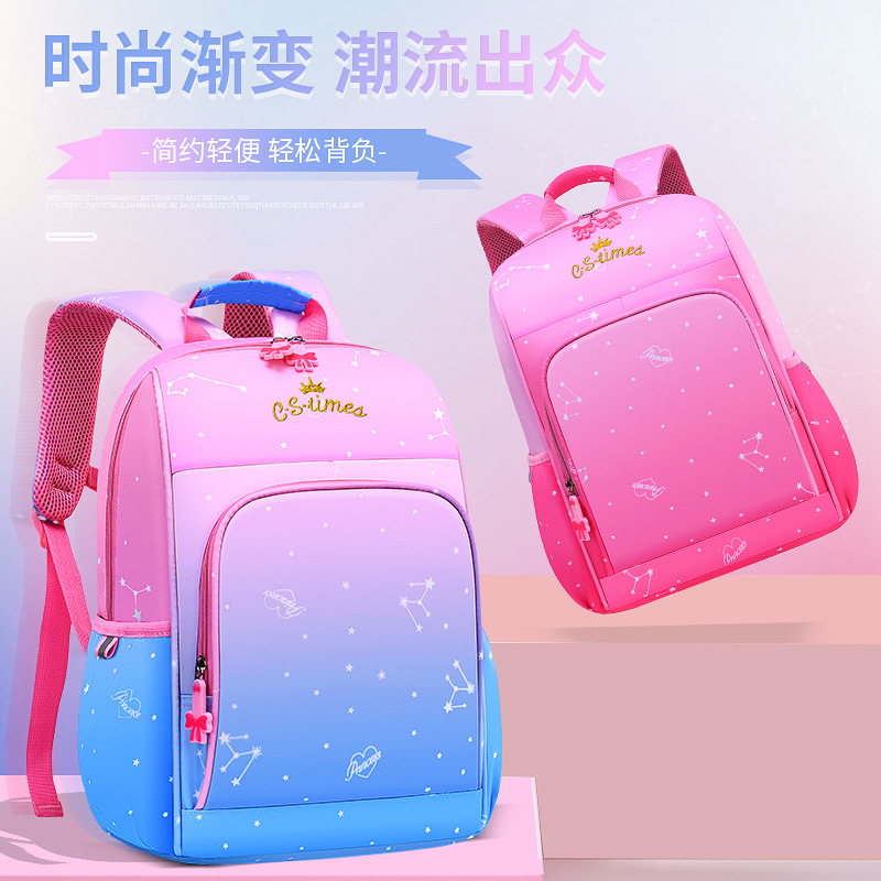 New student schoolbag female net red gra...