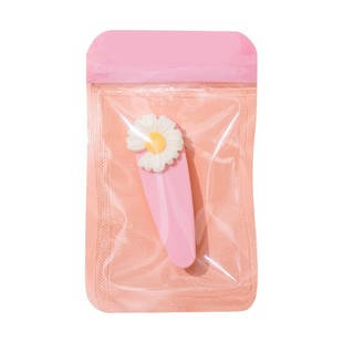 Cartoon Super Cute Cute Jewelry Self-sealing Bag Transparent Morandi Hairpin Jewelry Packaging Bag Girl Dressing Storage Bag