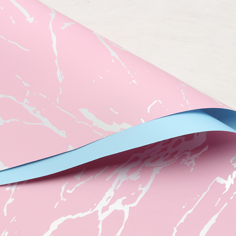 Huaxi Ouya Paper Mármol Papel de embalaje de flores Impresión engrosado Papel de flores impermeable Florería Ramo de flores Embalaje floral