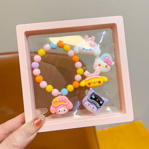 Linda niña nueva pulsera de princesa de dibujos animados niños Anna Aisha colgante pulsera cadena de joyería para niñas de nicho