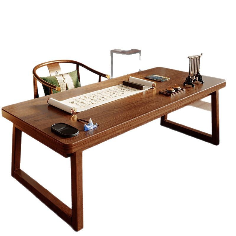 Mesa de caligrafía, mesa de caligrafía, mesa de dibujo, mesa de escritorio de pincel, mesa de lectura de madera maciza para dos personas.