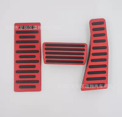 Dekorativ pedal başlıqları — Generation (006-09) Civic, Si - red-automatic-three-piece-set