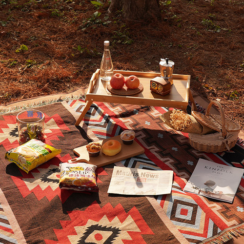 Outdoor camping tablecloth picnic mat moisture-proof mat bohemian rug picnic cloth floor mat beach mat blanket