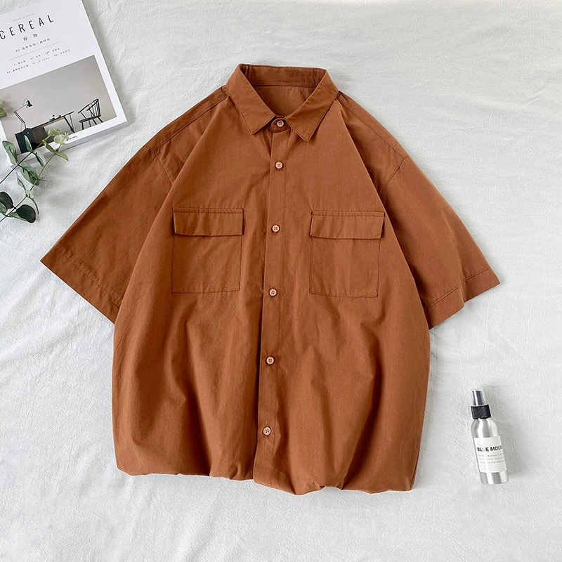 Solid Japanese shirt, white trend T-shirt