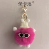 6cm plum red [light gold hardware] [35mm lobster clasp + 30mm flat ring + 4-section o chain