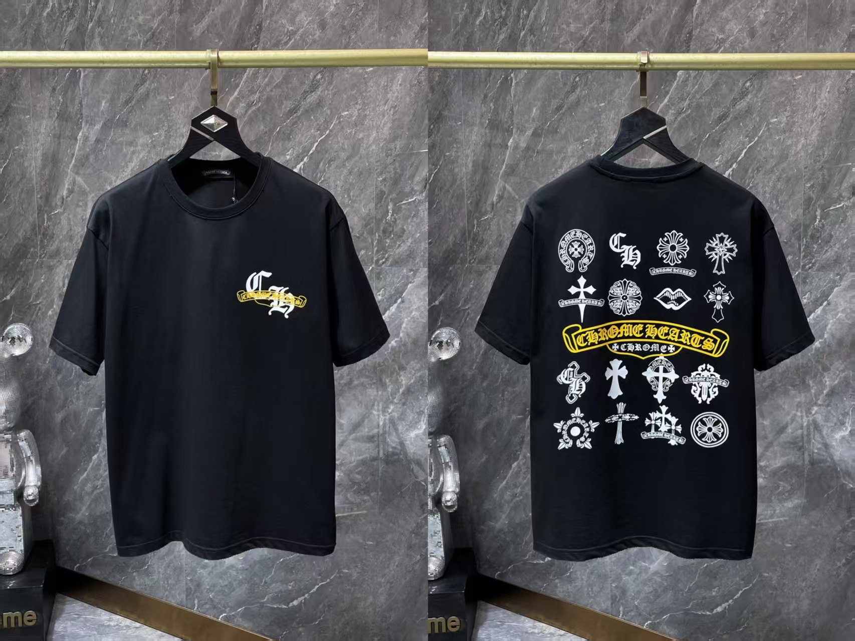 Chrome Heart 24 nuevo Crocodile de verano de moda europea y americana camiseta de manga corta para hombres y mujeres