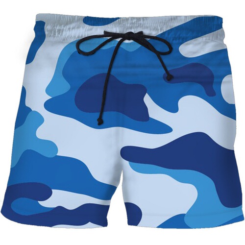  Cross-border Overseas Trade Summer Men's New Beach Shorts 3D Digital Printing Men's Shorts Factory Supply