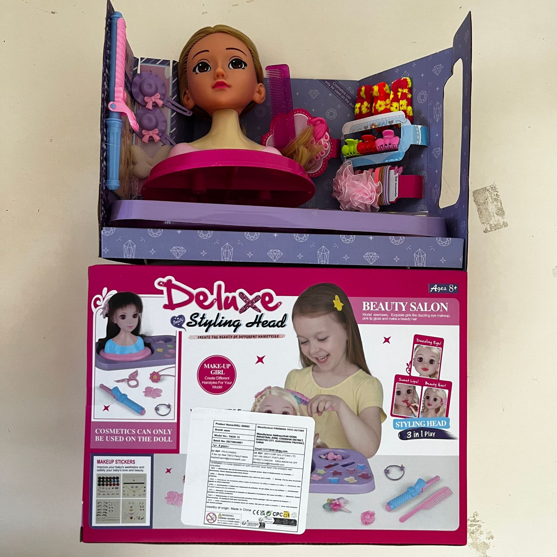 Fábrica de suministro de maquillaje para niños en casa maquillaje juguetes de peluquería para niñas vestido modelado muñeca set juguetes