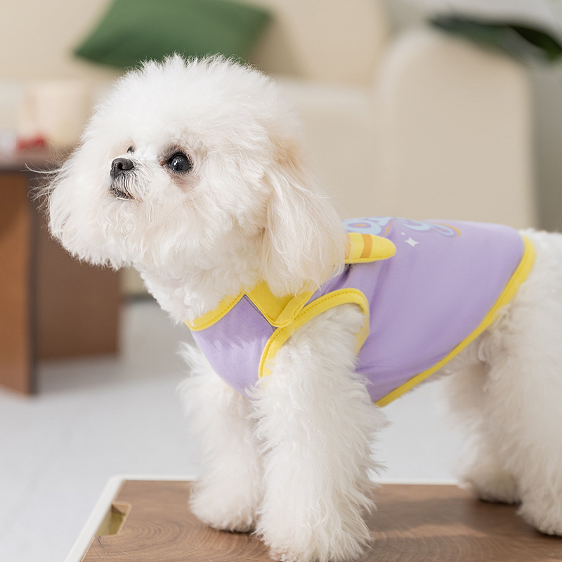 Primavera y verano perros monstruos chaleco de solapa perros pequeños y medianos primavera Teddy Panda ropa ropa de mascotas