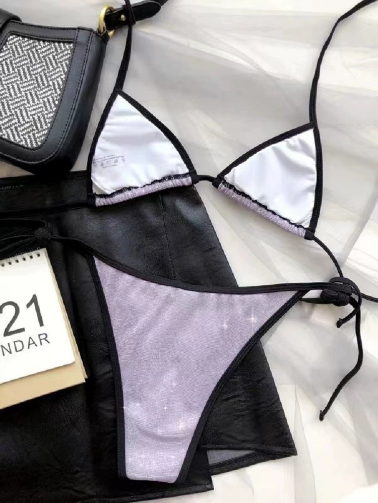 Purple sexy supporting swimwear, 2022, European style, backless