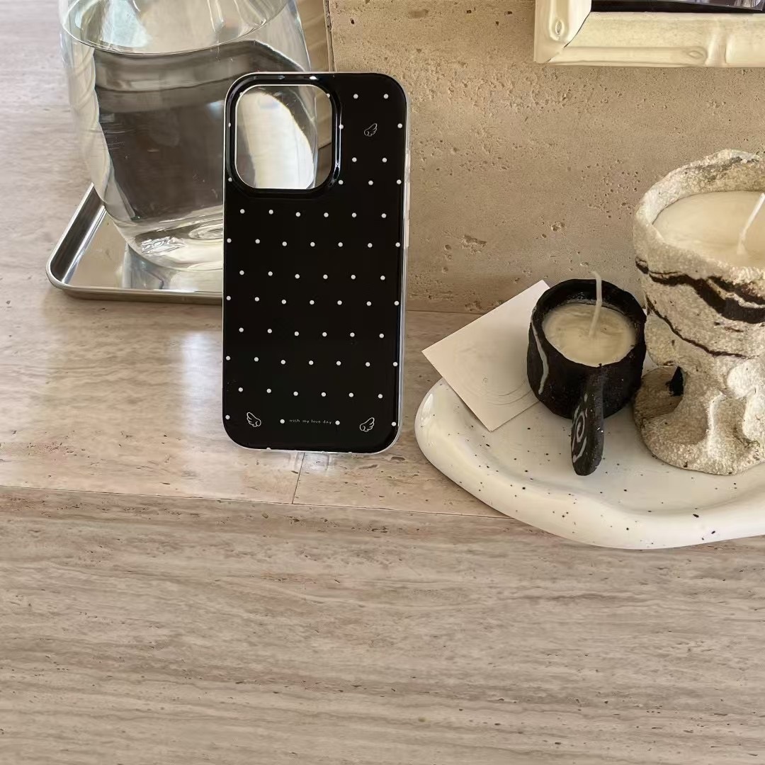 50g Weight iPhone Applicable Brands Phone Cases Classification tpu Material Polka Dots Pattern Simple Style Style Tpu Polka Dots Simple Style Phone Cases Phone Accessories 5