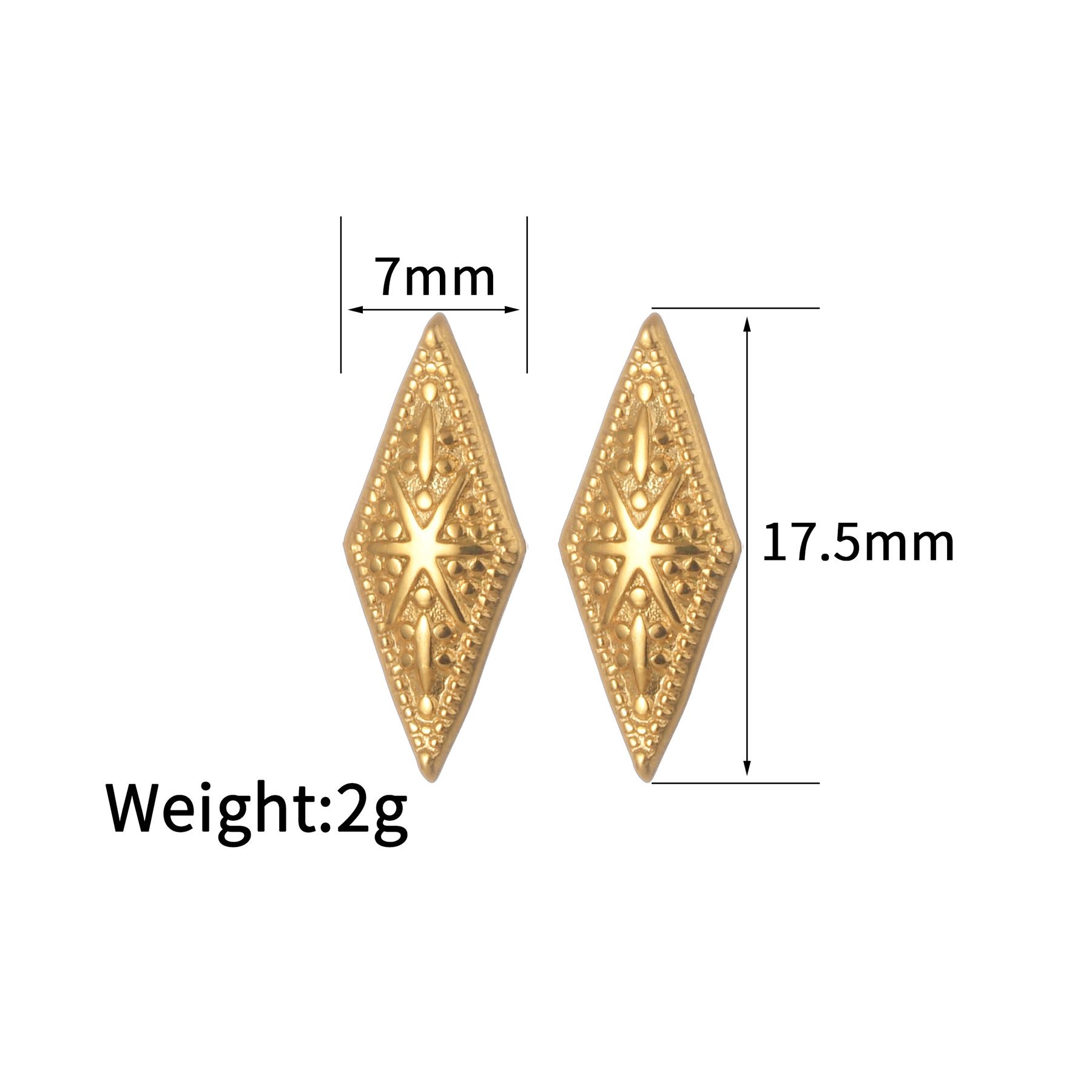 Women's Gender PVD Coated Real Gold Plated Animal Moon Flower 304 Stainless Steel Simple Style Waterproof Non Tarnish Ear Studs