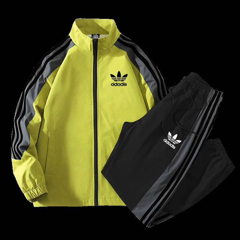Men's Clothing 2025 Spring Stand Collar Sports Casual Suit Men's Cardigan Jacket Running Fitness Outfit Two-Piece Set Men's Clothing 2025 Spring Stand Collar Sports Casual Suit Men's Cardigan Jacket Running Fitness Outfit Two-Piece Set
