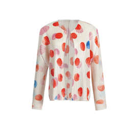 莉褶高端褶皱女士波点外套时尚设计女士气质百搭短外套2776