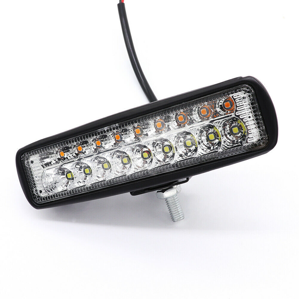 60W lámpara de trabajo bicolor 20LED automóvil faro externo 1 doble fila de una barra de motocicleta foco blanco amarillo image 6