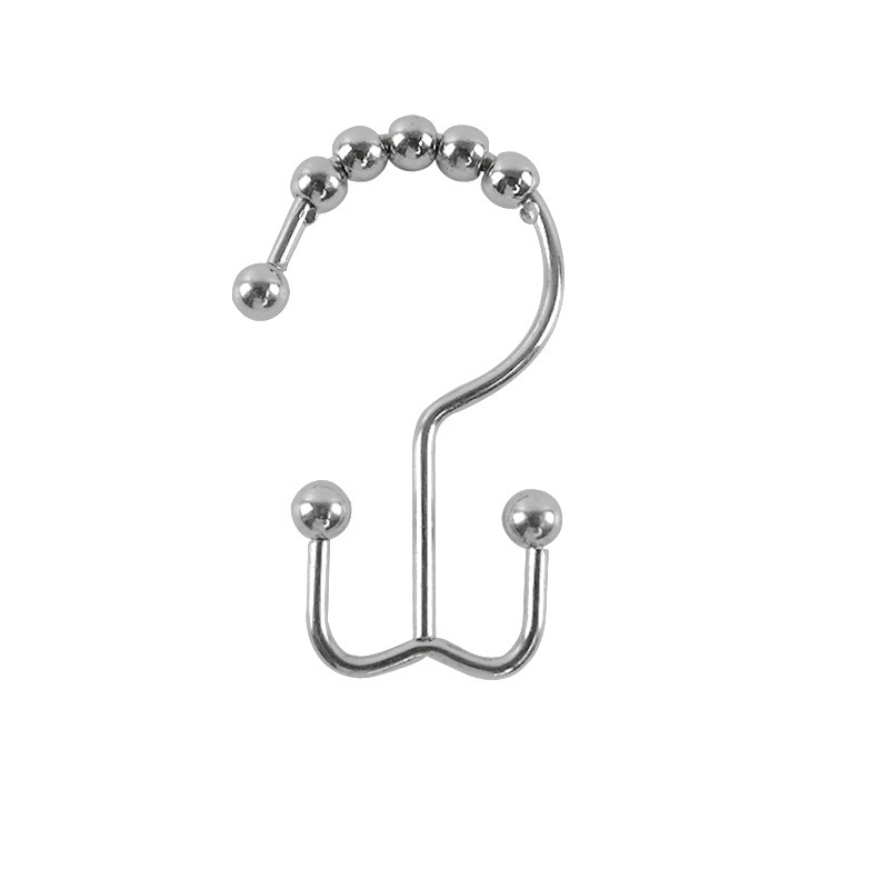 Cortina de ducha de acero inoxidable transfronteriza doble gancho Gancho de montaña Cortina de ducha gancho de cortina a granel