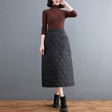 实拍加厚棉群半身裙子中长款长裙冬季挡风冬裙