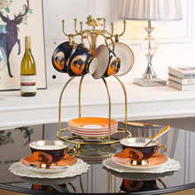 歐式骨瓷咖啡杯碟套裝家用小奢華下午茶杯精致陶瓷花茶杯宮廷風杯