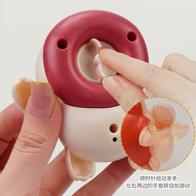 Douyin mismo estilo bebé juguetes de baño de agua tortuga de agua delfín natación pequeño pato amarillo verano baño niños