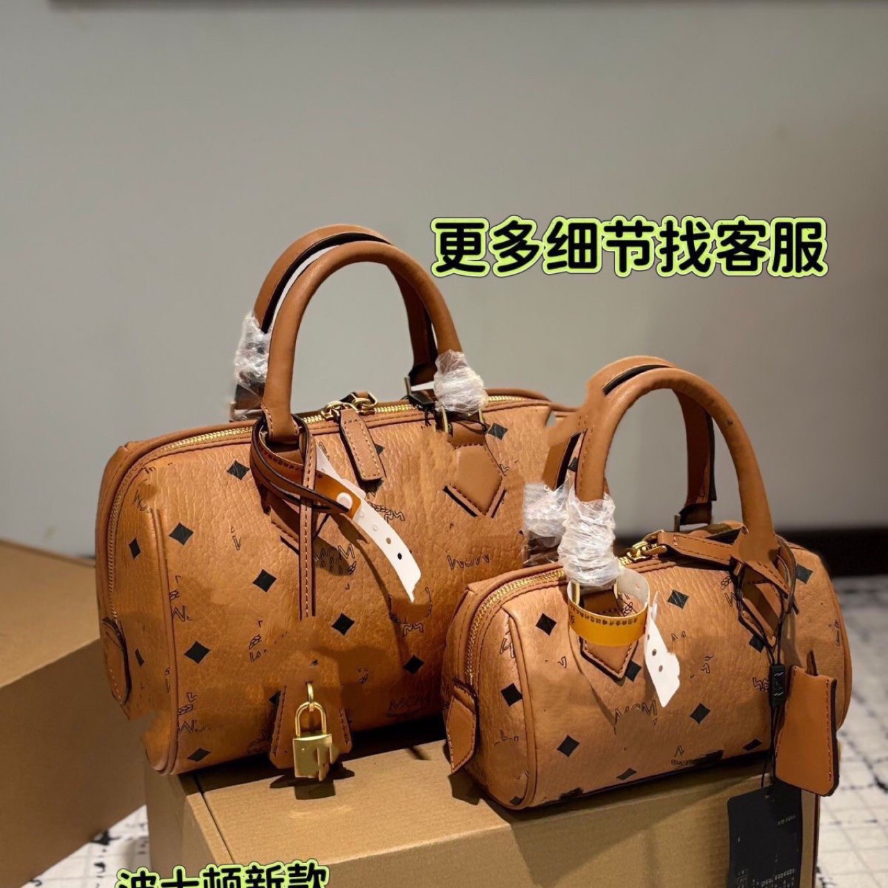 MC Genuine Leather Pillow Bag for Women - Handheld Crossbody Small Exquisite Bag, New Fashion Versatile Single Shoulder Boston Pillow Bag
