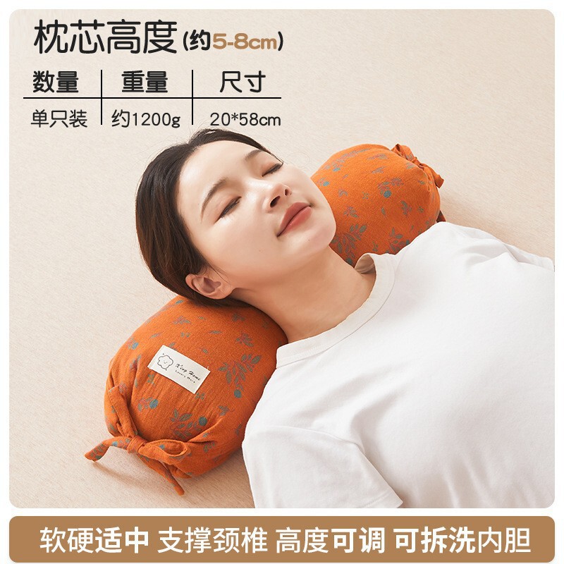 そば皮頸椎枕円筒枕頸椎保護睡眠補助大人の富パッケージ頸椎キャンディ枕コア|undefined