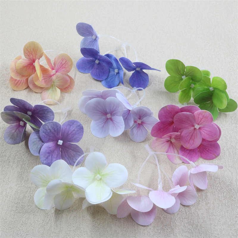 インスタイルの新しい 3D あじさいの感触模擬花 diy 手作りヘアピン花頭飾り素材谷美痛包装装飾|undefined