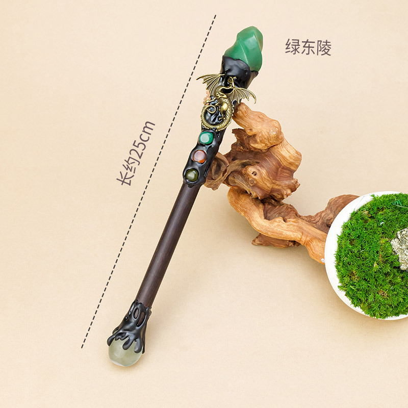 跨境天然水晶小火炬权杖魔法权杖水晶工艺品魔杖万圣节道具装饰|undefined
