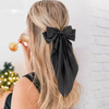 【黑色】长飘蝴蝶结弹簧夹