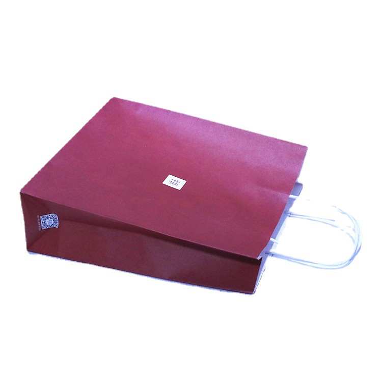 厂家专色印刷Logo礼品包装袋广告服装折叠购物袋手提白牛皮纸袋