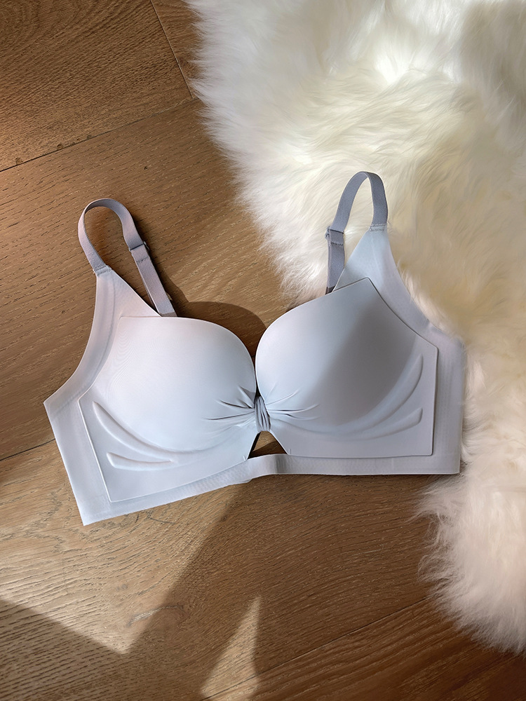 La ropa interior de las mujeres empuja hacia arriba el pecho pequeño sujetador de pecho plano pecho ajustable anti-flacidez soporte superior sujetador de las mujeres sin costuras 8821