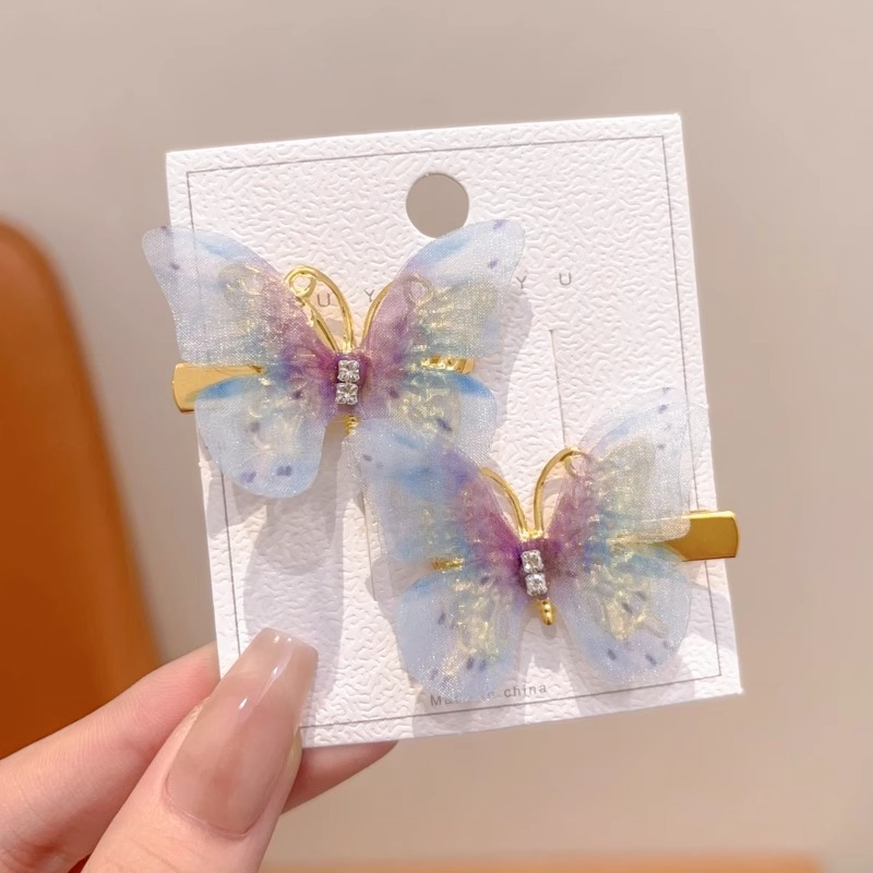 Clips para el cabello de los niños se moverá, clips para el cabello de mariposa de diamante, clips para el cabello de cabello lindo, clips para el lado, clips para el cabello roto, clips para el bang