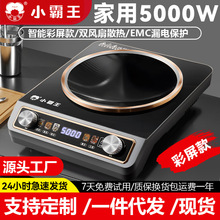 小霸王彩屏触摸款5000W凹面电磁炉家用出租屋全套餐智能猛火爆炒