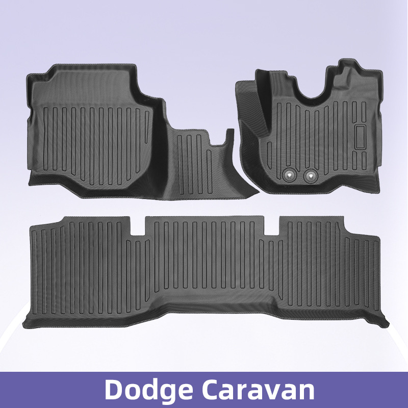 Para Dodge Caravan / Nissan NV350 Directo 3D TPE Cojín de piso para todo el tiempo