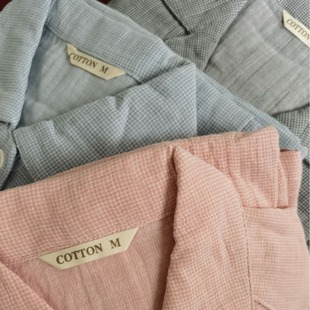 Classic Cotton four-layer gauze pajamas for men and women couple soft washed gauze home wear